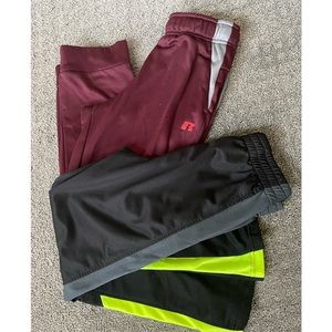 2 pairs of boys pants large and medium